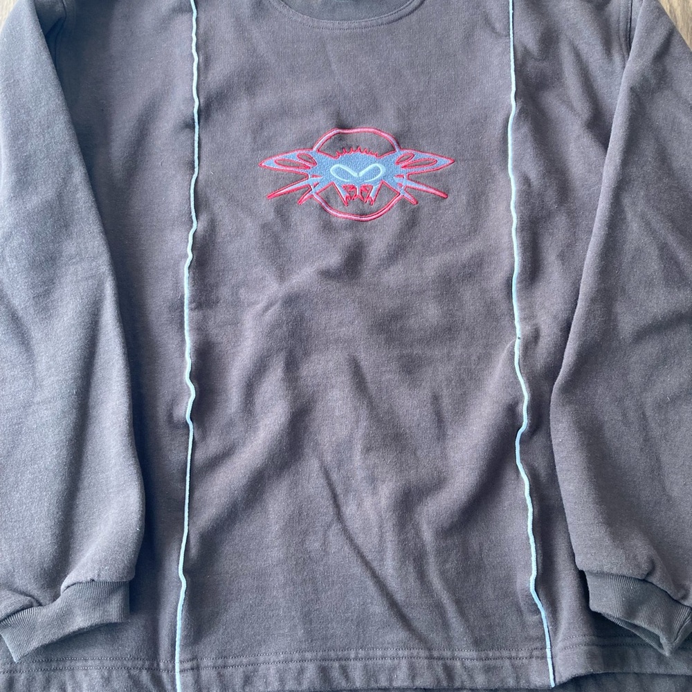 Vintage Black Flys 1990s Brown Skateboarding  Long Sleeve